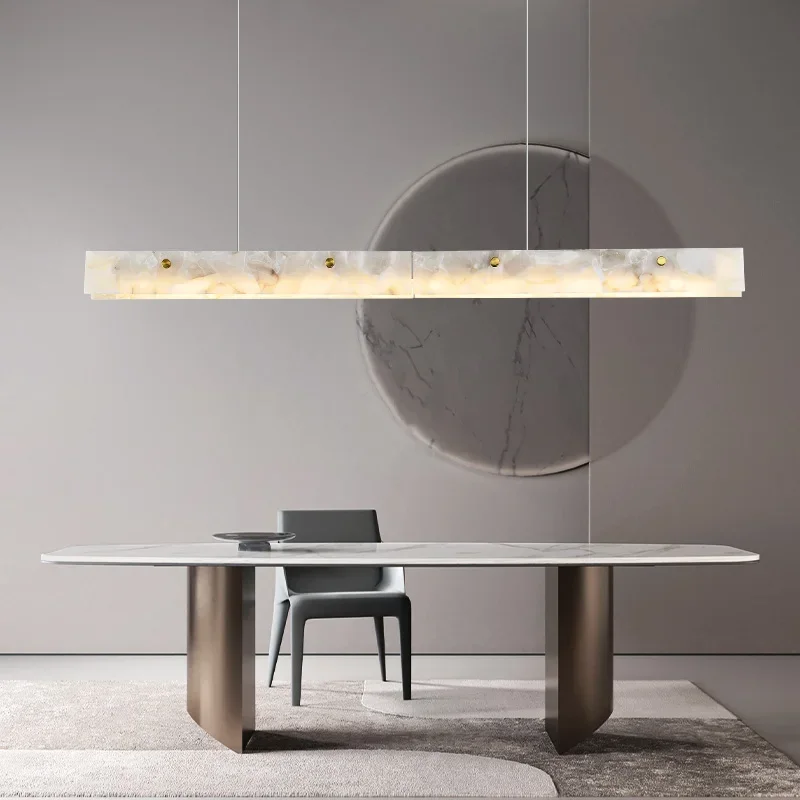 Luxury Natural Marble Long Strip Pendant Light Natural Stone Home Dining Table Hanging Lamp Decoration Bar Shape LED Chandeliers
Luxury Natural Marble Long Strip Pendant Light Natural Stone Home Dining Table Hanging Lamp Decoration Bar Shape LED Chandeliers