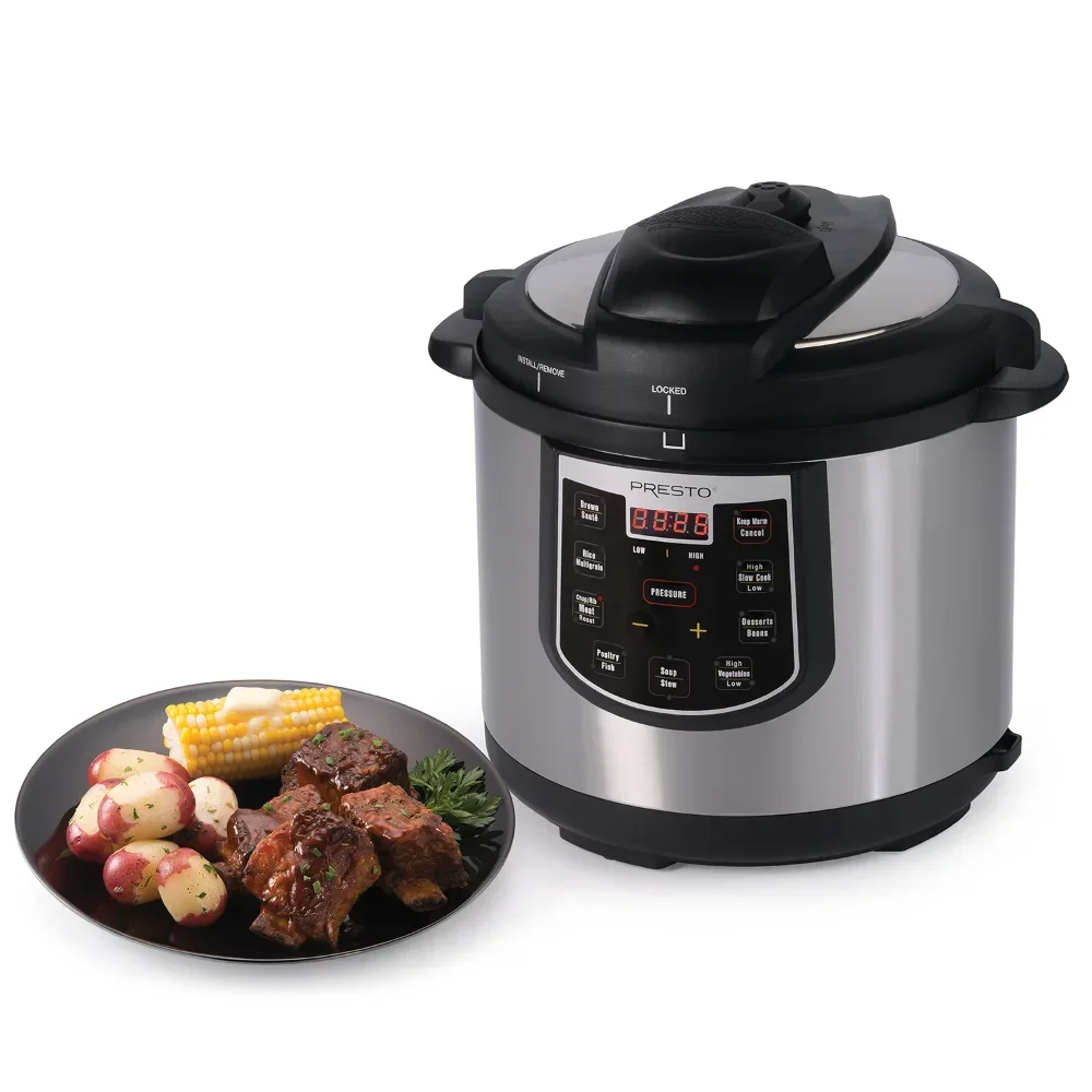 

Andralyn 6-Quart Max, 9-in-1 Multi-Use Programmable Electric Pressure Cooker, Slow Cooker, Rice Maker, Pressure Canner,