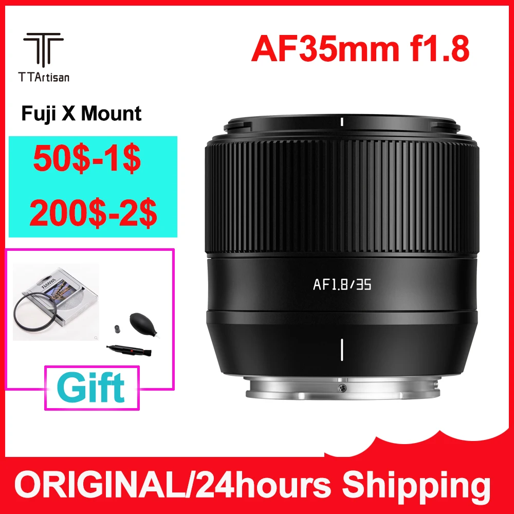 Портретная камера TTArtisan AF 35 мм F1.8, объектив с автофокусом для Fuji X, стандартный основной объектив APS-C для зеркальной фотовспышки, Φ XS10 XS20
Портретная камера TTArtisan AF 35 мм F1.8, объектив с автофокусом для Fuji X, стандартный основной объектив APS-C для зеркальной фотовспышки, Φ XS10 XS20