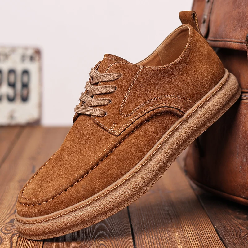 Brand Men's Sports Casual Lace-up Shoes Cow Suede Genuine Leather Mens Comfortable Driving Flats New Men Classic Outdoor Oxfords
Brand Men's Sports Casual Lace-up Shoes Cow Suede Genuine Leather Mens Comfortable Driving Flats New Men Classic Outdoor Oxfords