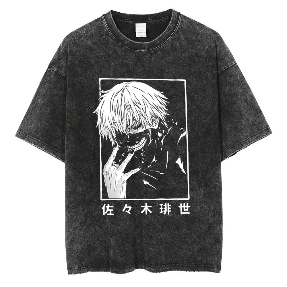 Men Washed Anime Tokyo Ghoul Print T Shirt Hip Hop Streetwear T-Shirt Harajuku Cotton Short Sleeve Casual Tshirt Summer Tops Tee
Men Washed Anime Tokyo Ghoul Print T Shirt Hip Hop Streetwear T-Shirt Harajuku Cotton Short Sleeve Casual Tshirt Summer Tops Tee