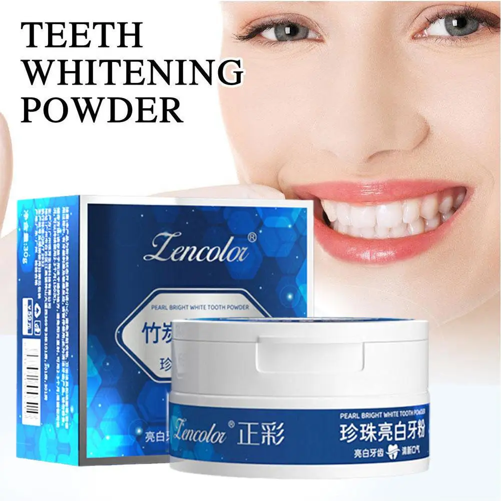 

50g Whitening Tooth Powder Clean Stains Teeth Whitening Stains Plaque Oral Bleaching Care Toothpaste Cleaning Powder Oral R1c0