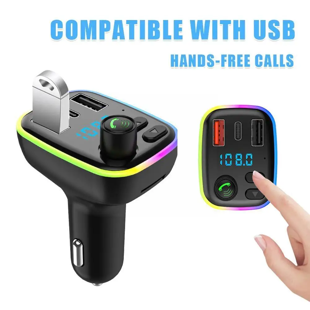 Car FM Transmitter Bluetooth 5.0 Wireless Handsfree Car Fast type-C Auto Charger MP3 Player USB Accessories Receiver Audio Q5C4
Car FM Transmitter Bluetooth 5.0 Wireless Handsfree Car Fast type-C Auto Charger MP3 Player USB Accessories Receiver Audio Q5C4