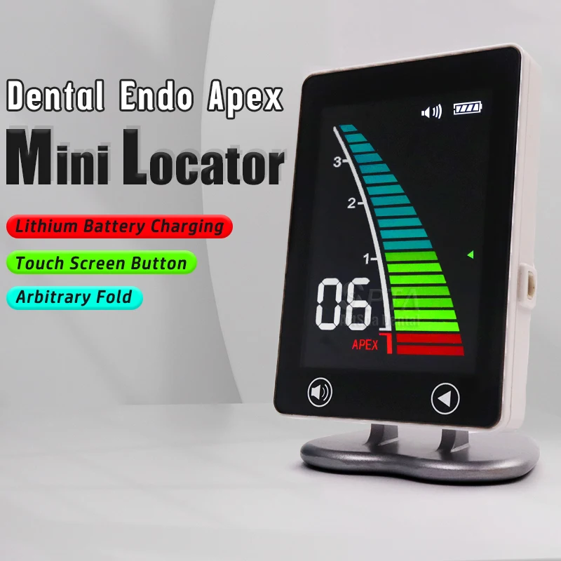 

Dental Collapsible Apex Locator Endodontic Root Canal Li-lion Battery Rechargeable LCD Display Screen Measurement Dentist Tools