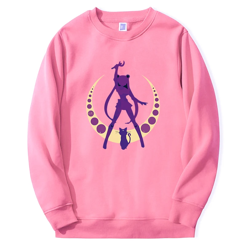 

Толстовка с капюшоном «Сейлор Мун» для мужчин и женщин, толстовка с рисунком аниме для девушек, флисовая толстовка в стиле хип-хоп, модный крутой пуловер Moletom Pink Moon, 2024