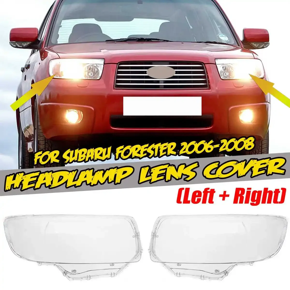 

Пара автомобильных передних фар, налобный фонарь, крышка объектива, Головной фонарь, оболочка для Subaru Forester 2006 2007 2008 SU2503119 SU2502119
