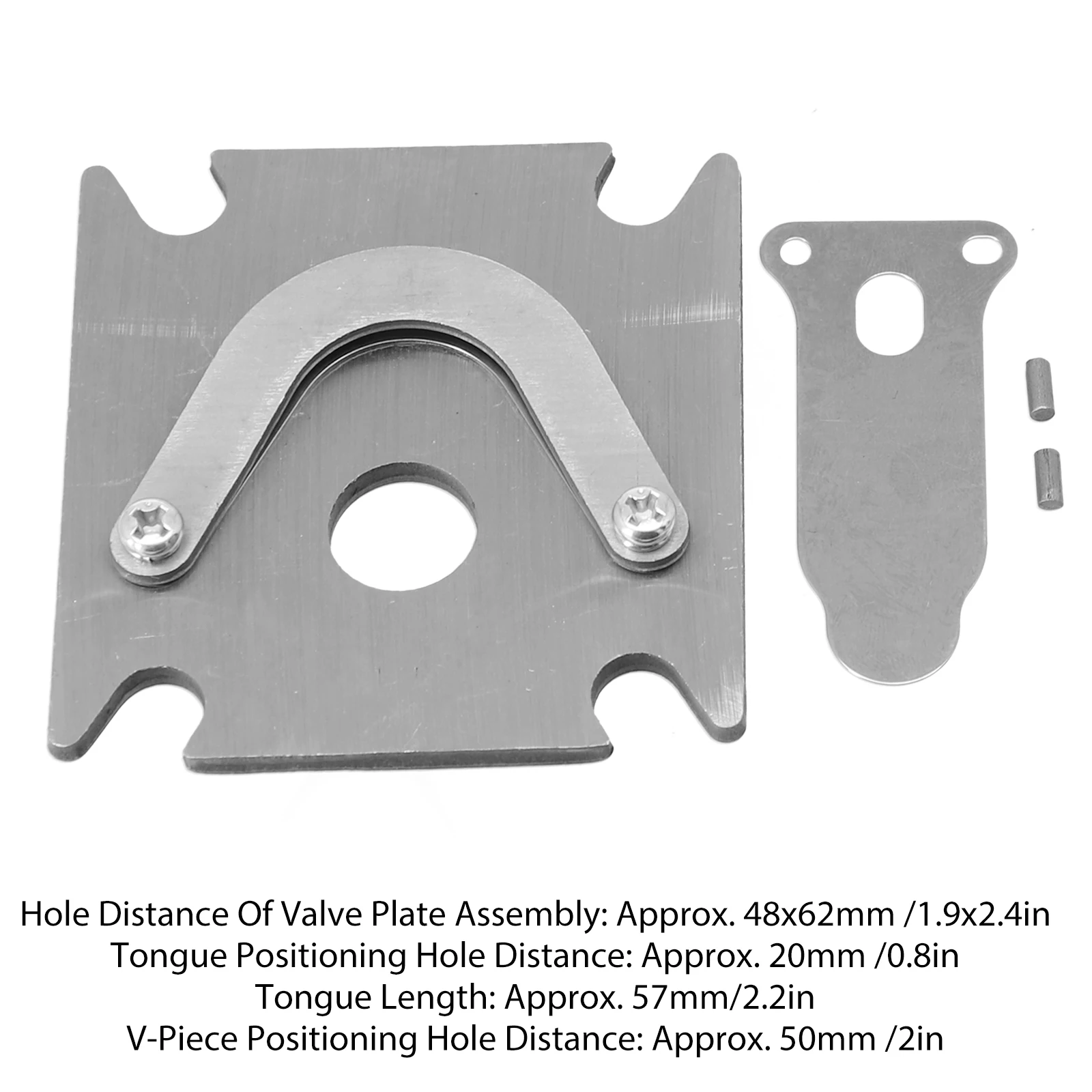 48x62mm Valve Plate 1/2.5/3/4P Cast Iron Cylinder Head Air Compressor Replacement Hardware 3/8in Thread Valve Plate
48x62mm Valve Plate 1/2.5/3/4P Cast Iron Cylinder Head Air Compressor Replacement Hardware 3/8in Thread Valve Plate