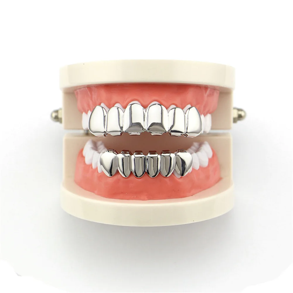 Free Shipping Fit Gold Silver Plated HIP HOP Teeth Grillz Top & Bottom Vampire Fangs Tooth Grills Caps Set
Free Shipping Fit Gold Silver Plated HIP HOP Teeth Grillz Top & Bottom Vampire Fangs Tooth Grills Caps Set