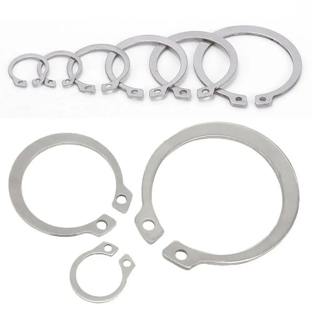 

Wire Retaining External Buckle Retaining Ring Stainless Steel Circlip Washers Snap Retaining Circlips C Type Shaft