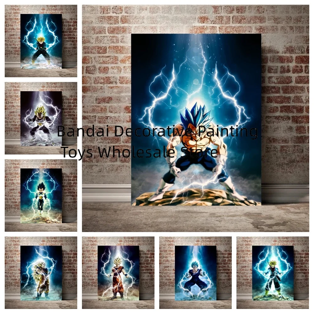 

Anime Cartoon Canvas Painting Dragon Ball Z Goku Vegeta Poster Print Mural Pictures Wall Art Living Room Home Decoration Gifts
