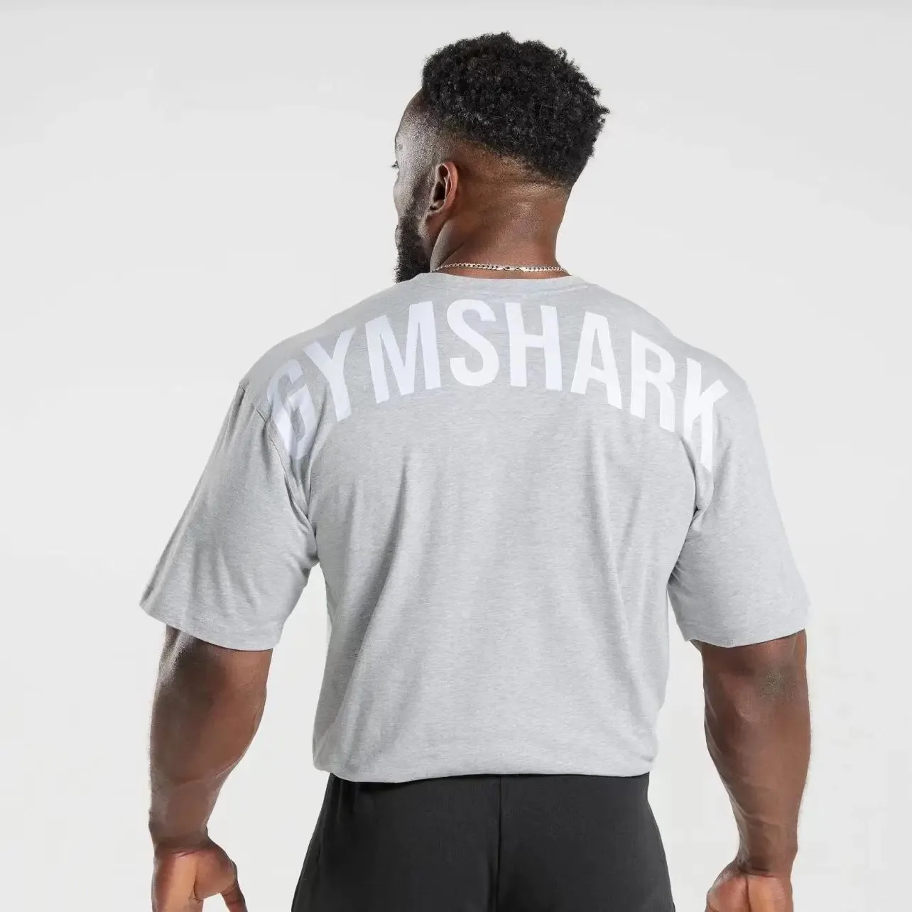 Men's American Muscle Shark Street Fitness GymShark Sports Short Sleeve Cotton T-Shirt Chris Training Strength Loose Top
Men's American Muscle Shark Street Fitness GymShark Sports Short Sleeve Cotton T-Shirt Chris Training Strength Loose Top