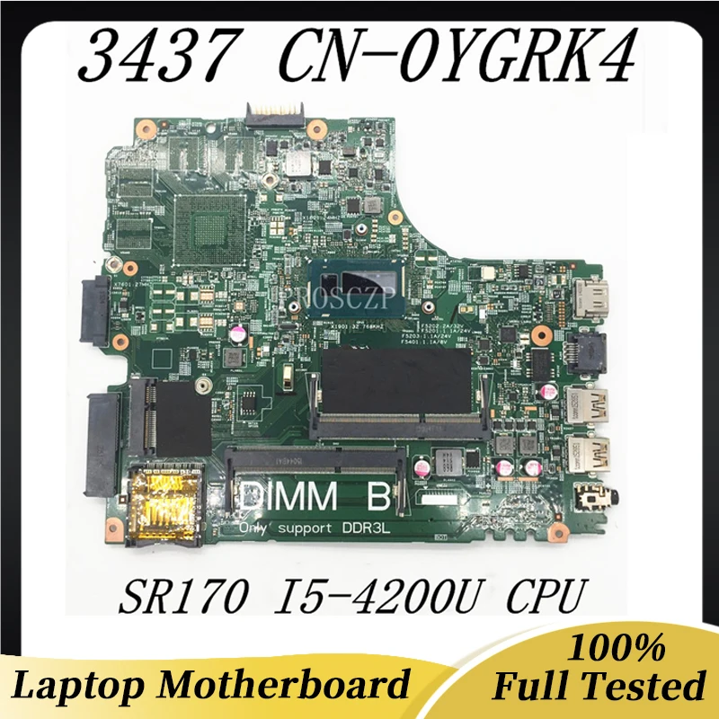 CN-0YGRK4 0YGRK4 YGRK4 High Quality Mainboard For 14R 3437 5437 Laptop Motherboard 12307-2 W/ SR170 I5-4200U CPU 100% Tested OK
CN-0YGRK4 0YGRK4 YGRK4 High Quality Mainboard For 14R 3437 5437 Laptop Motherboard 12307-2 W/ SR170 I5-4200U CPU 100% Tested OK