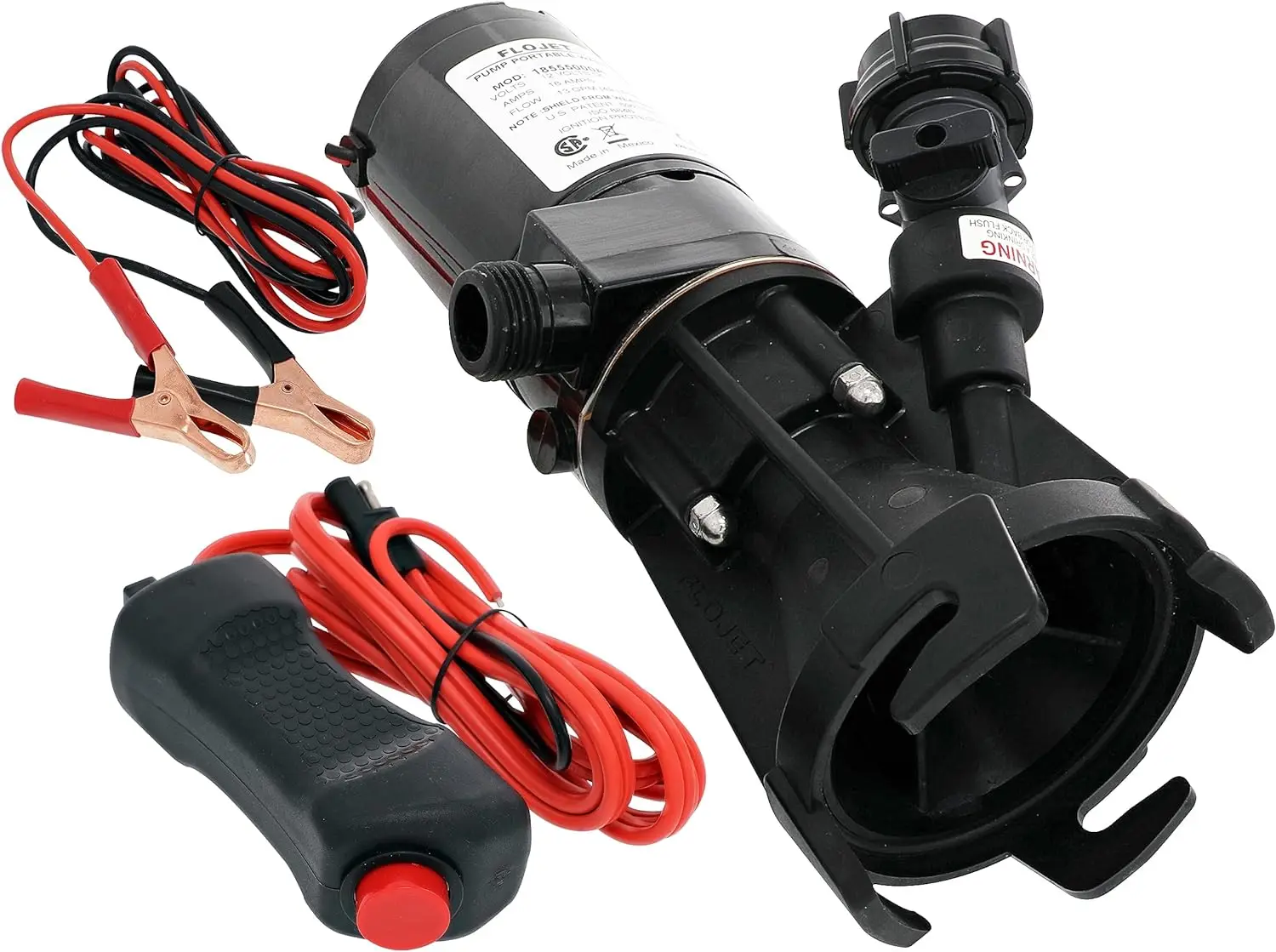 18555-000A Portable RV Waste Pump with Garden Hose Discharge Port - 12 VDC Motor
18555-000A Portable RV Waste Pump with Garden Hose Discharge Port - 12 VDC Motor