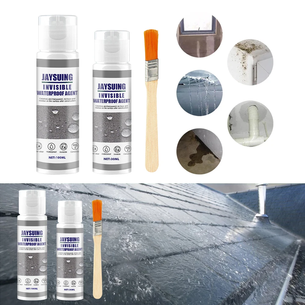 30/100g Waterproof Insulating Sealant Invisible Paste Coating PU Adhesive AntiLeak Repair Glue for Home Roof Bathroom with Brush
30/100g Waterproof Insulating Sealant Invisible Paste Coating PU Adhesive AntiLeak Repair Glue for Home Roof Bathroom with Brush