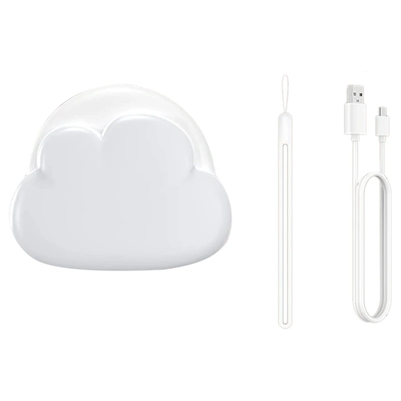 AT14 Rechargeable Baby Night Light, Cloud LED Child Night Light With 4 Intensities And Silicone Lanyard
AT14 Rechargeable Baby Night Light, Cloud LED Child Night Light With 4 Intensities And Silicone Lanyard