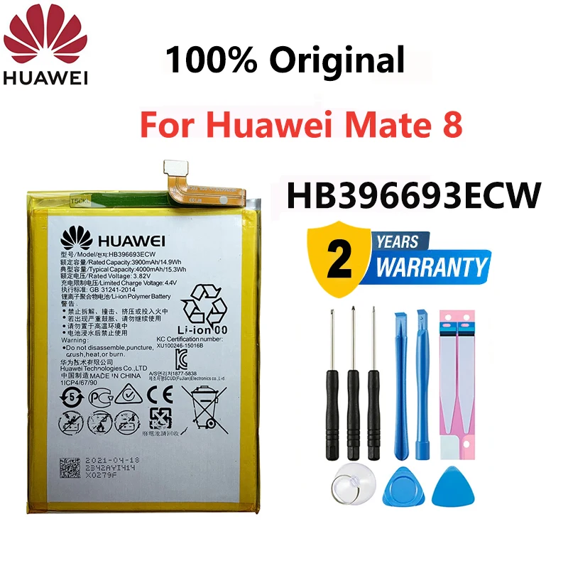 100% Original Battery Hua wei HB396693ECW 4000mAh For Huawei Mate 8 NXT-AL10 NXT-TL00 NXT-CL00 NXT-DL00 Mate8 Batteria
100% Original Battery Hua wei HB396693ECW 4000mAh For Huawei Mate 8 NXT-AL10 NXT-TL00 NXT-CL00 NXT-DL00 Mate8 Batteria
