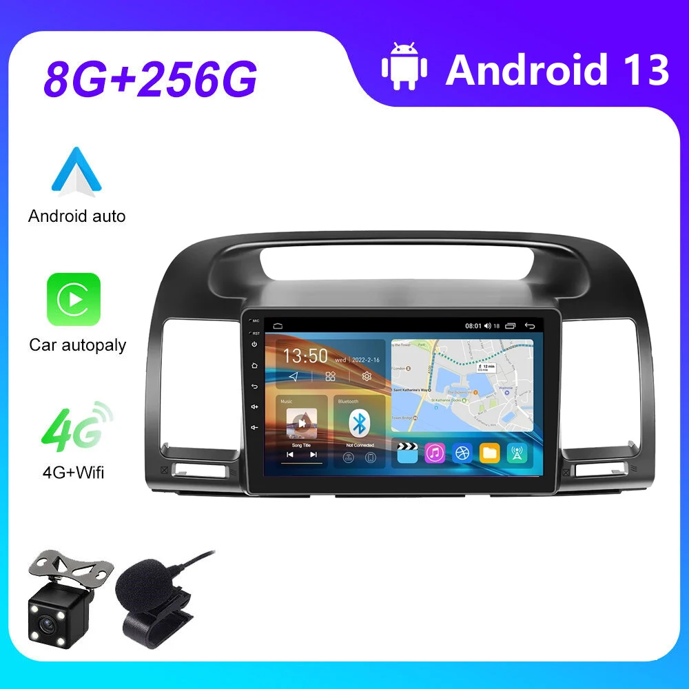 

Android 13 Car Radio For Toyota Camry 5 XV 30 2001 - 2003 2004 2005 2006 Multimedia Player Navigation GPS 4G Carplay IPS Screen