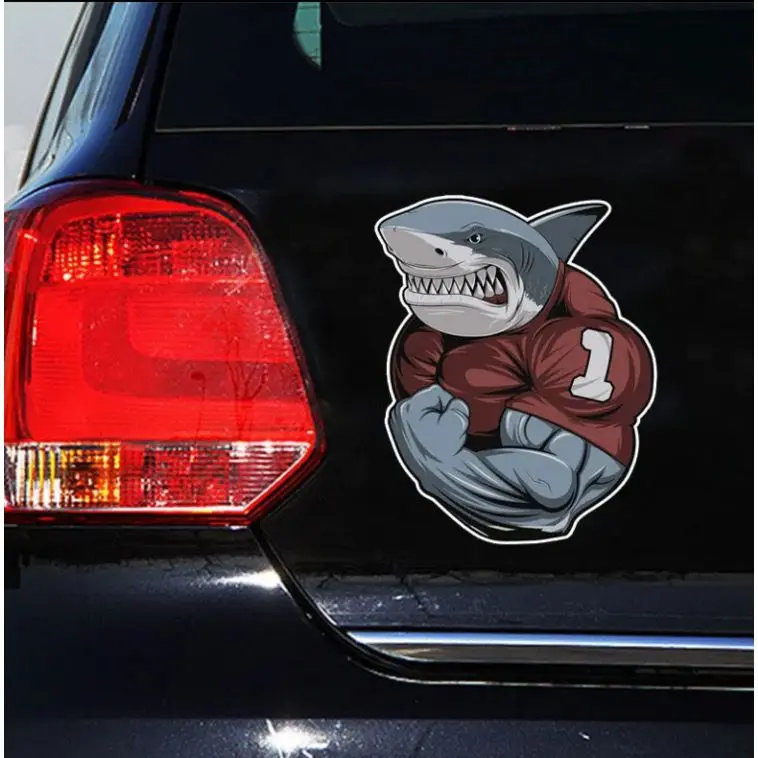 Shark Car Sticker Funny Strong Muscle Shark Creative Cartoon Computer Decorative Sticker Car Body Cover Scratches Cover Stickers
Shark Car Sticker Funny Strong Muscle Shark Creative Cartoon Computer Decorative Sticker Car Body Cover Scratches Cover Stickers