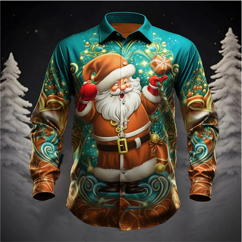 Hawaiian Christmas Theme Santa Claus Tree Shirt For Men Casual Vintage Tops 3d Printed Flower Long Sleeve Clothing Holidays Y2k
Hawaiian Christmas Theme Santa Claus Tree Shirt For Men Casual Vintage Tops 3d Printed Flower Long Sleeve Clothing Holidays Y2k