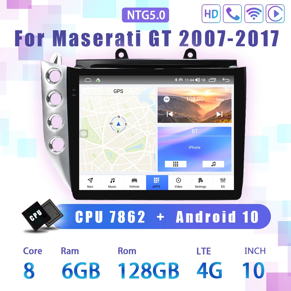 128GB Head Unit Android For Maserati GranTurismo GT GC 2007-2017 Car Radio Multimedia Stereo Audio DVD Player GPS Navi Carplay
128GB Head Unit Android For Maserati GranTurismo GT GC 2007-2017 Car Radio Multimedia Stereo Audio DVD Player GPS Navi Carplay