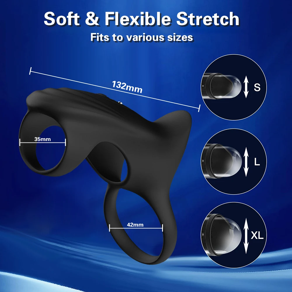 Vibromasseur d'anneau de pénis pour hommes et femmes, extenseur de retard de pénis, entraîneur de testicules, jouets sexuels pour adultes, UNIS issement du point G, 18 + 5