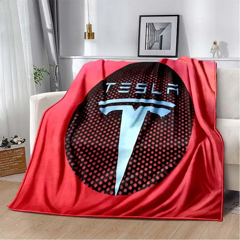 Trendy Tesla Logo Blanket Printing Four Seasons Home Living Room Bedroom Sofa Bed Blanket Comfortable Portable Picnic Blanket 
Trendy Tesla Logo Blanket Printing Four Seasons Home Living Room Bedroom Sofa Bed Blanket Comfortable Portable Picnic Blanket