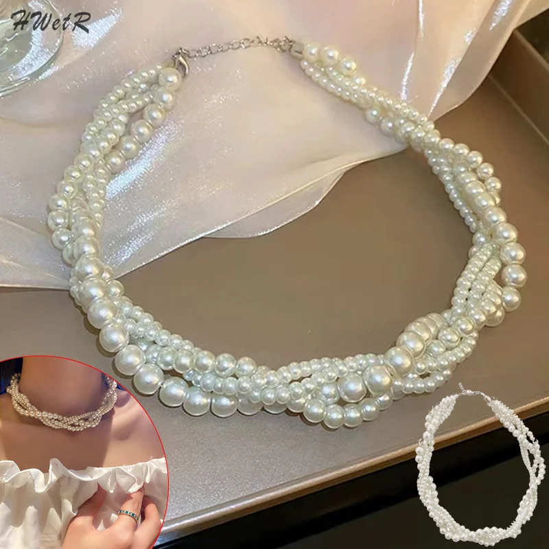 1Pcs Fashion Charm White Twining Pearl Choker Necklaces For Women Geometric Necklaces Weddings Bride Jewelry Accessories
1Pcs Fashion Charm White Twining Pearl Choker Necklaces For Women Geometric Necklaces Weddings Bride Jewelry Accessories