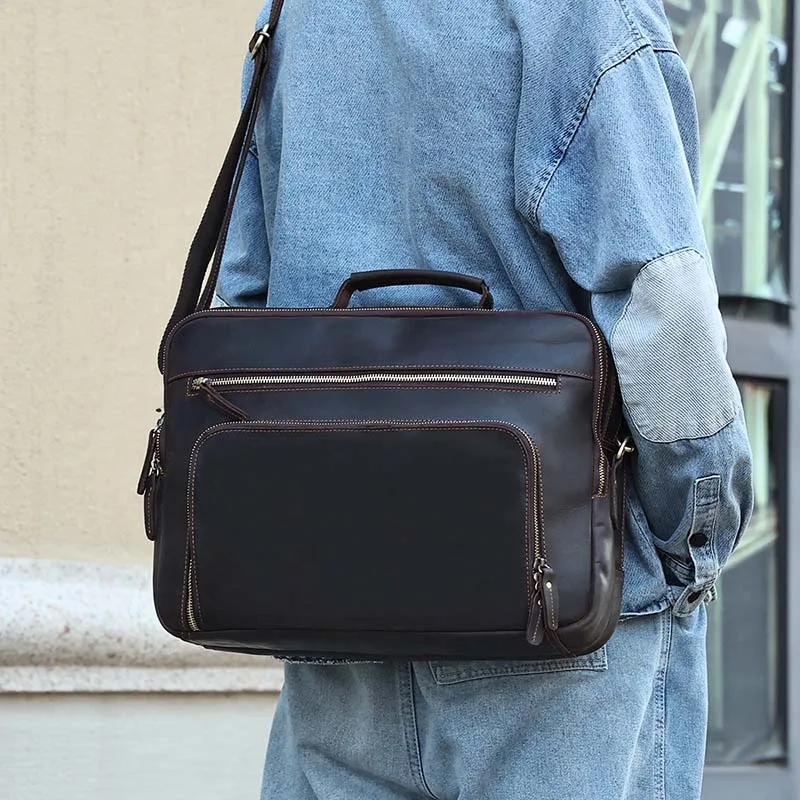 

eal Cow Genuine Leather Men Vintage Handbags Small Flap Men's Shoulder Bag Casual Office Messenger Bags Fashion Crossbody Bag 4.