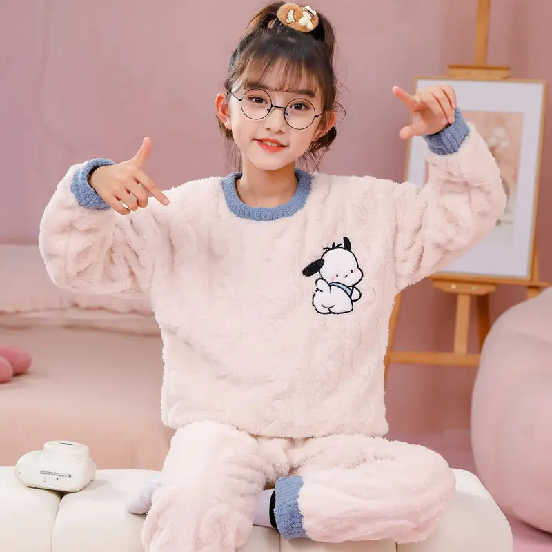 Cartoon Kuromi Melody Cinnamorol Pochacco Wintertime Children Flannel Pajamas Mid-Sized Child Intensification Warm Loungewear
Cartoon Kuromi Melody Cinnamorol Pochacco Wintertime Children Flannel Pajamas Mid-Sized Child Intensification Warm Loungewear