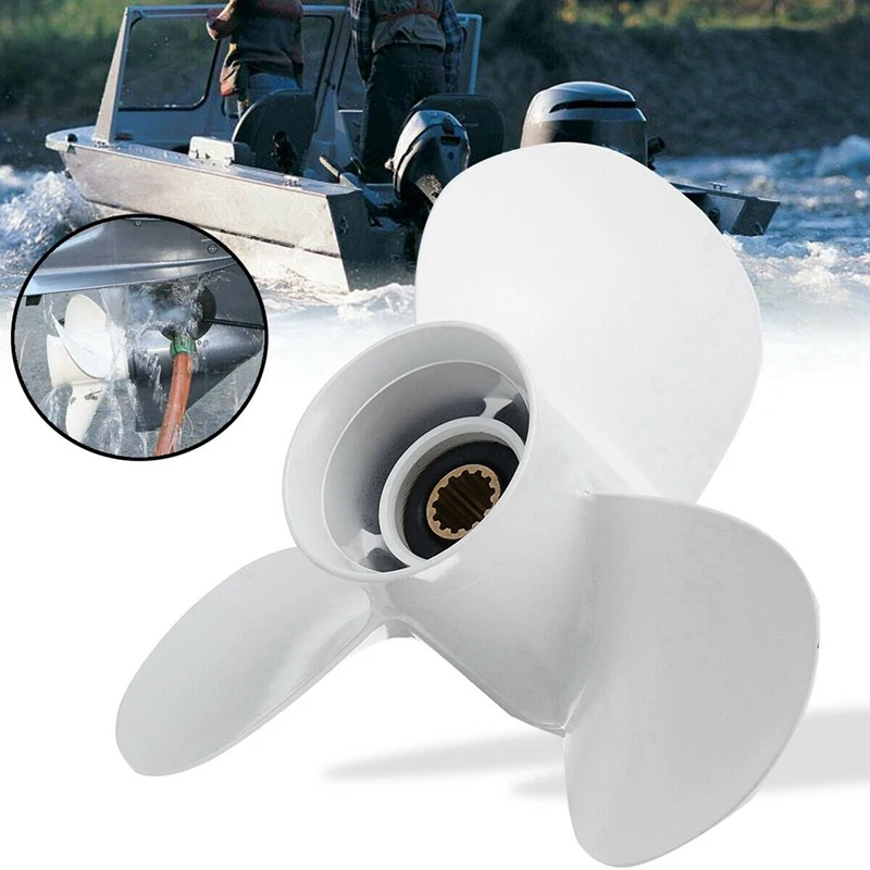 

3X Boat Outboard Propeller For Yamaha 25-60HP 11 1/4 X 14 Marine Propeller 13 Spline Tooth 663-45958-01-EL