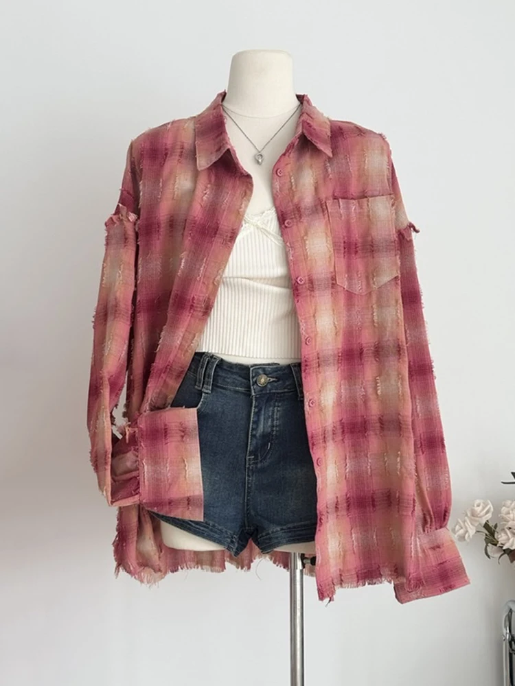QOERLIN Tassel Plaid Pink Long Shirts Spring Autumn Women Fashion Blouse 2023 New Loose Oversized Streetwear Y2k Long Sleeve Top
QOERLIN Tassel Plaid Pink Long Shirts Spring Autumn Women Fashion Blouse 2023 New Loose Oversized Streetwear Y2k Long Sleeve Top