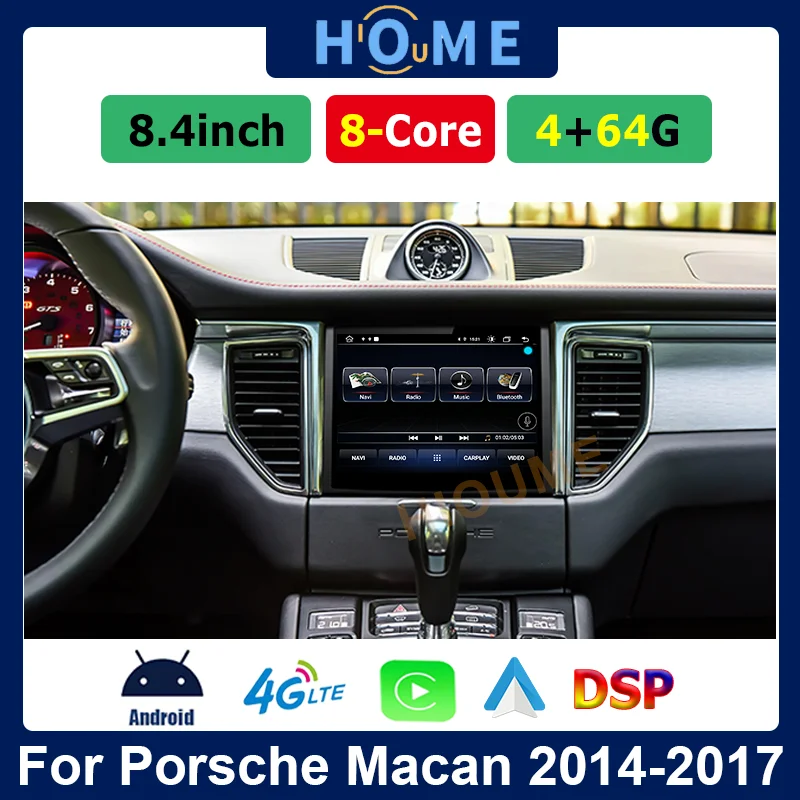 

Android 10 Carplay 8Core 4+64GB Car Radio 4G GPS Navigation for Porsche Macan 2014-2017Multimedia Player DSP Carplay Auto 4GLTE