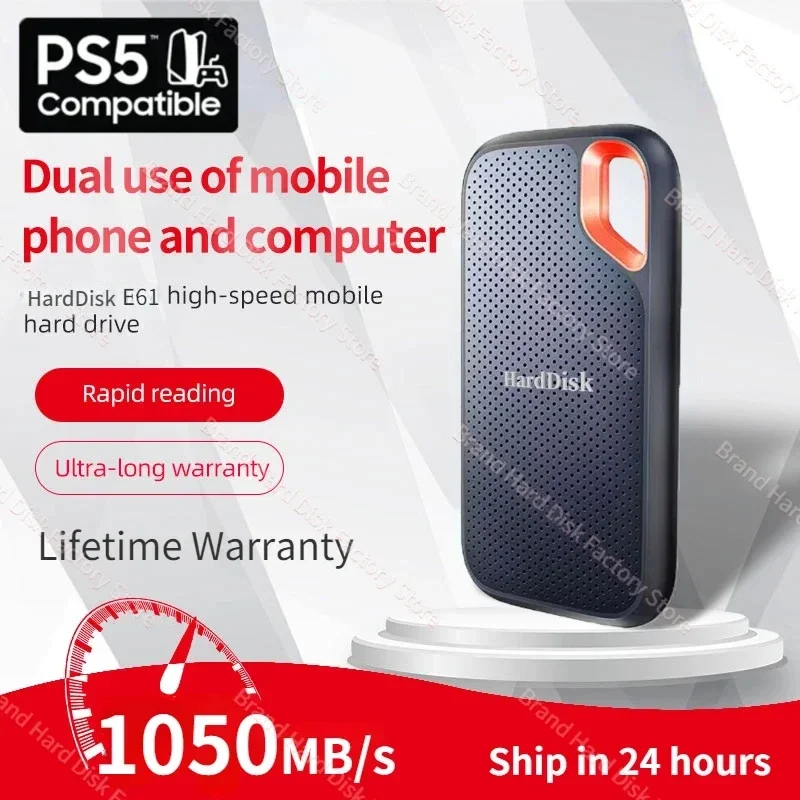 Hard Disk Mobile SSD E61 256TB 480GB 1050M USB 3.1 HD 2TB External Hard for Laptop Mobile Hard Disk HDD Storage Devices PS5
Hard Disk Mobile SSD E61 256TB 480GB 1050M USB 3.1 HD 2TB External Hard for Laptop Mobile Hard Disk HDD Storage Devices PS5
