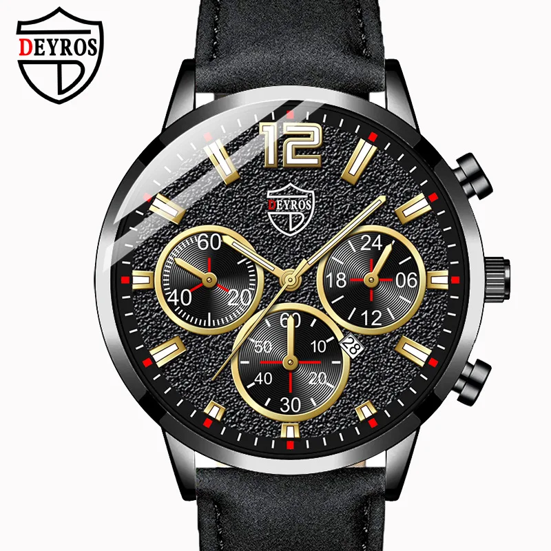 2023 DEYROS Business Watch Men's Leather Calendar Quartz Watch Glow Pointer Men's Sports Watch Men Relogio Masculino
2023 DEYROS Business Watch Men's Leather Calendar Quartz Watch Glow Pointer Men's Sports Watch Men Relogio Masculino