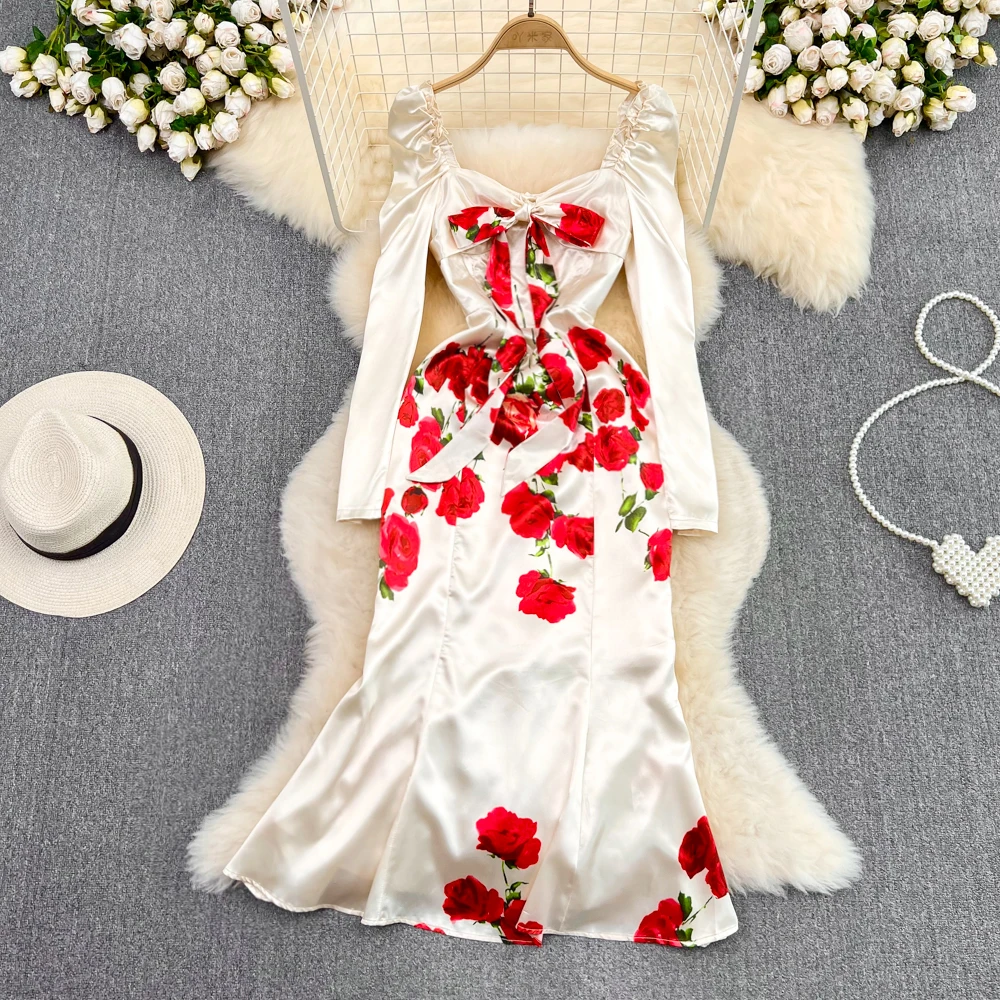 Spring and Autumn Temperament Bubble Long-sleeved Square Collar Closed Waist Slimming Fishtail Dress
Spring and Autumn Temperament Bubble Long-sleeved Square Collar Closed Waist Slimming Fishtail Dress