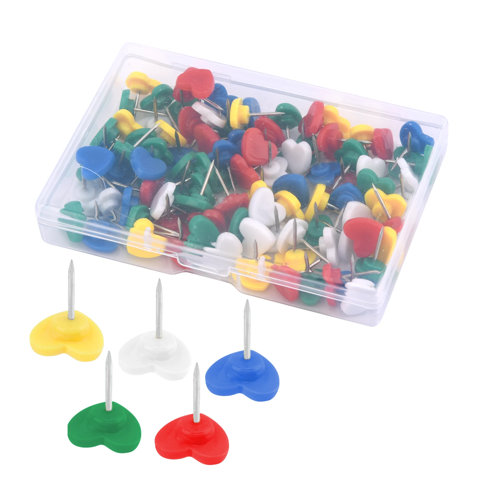 100pcs Push Pin Cute Colorful Heart School Pinboard Bulletin Board Map Drawing Thumb Tack Home Office Stationery Craft Wall
100pcs Push Pin Cute Colorful Heart School Pinboard Bulletin Board Map Drawing Thumb Tack Home Office Stationery Craft Wall