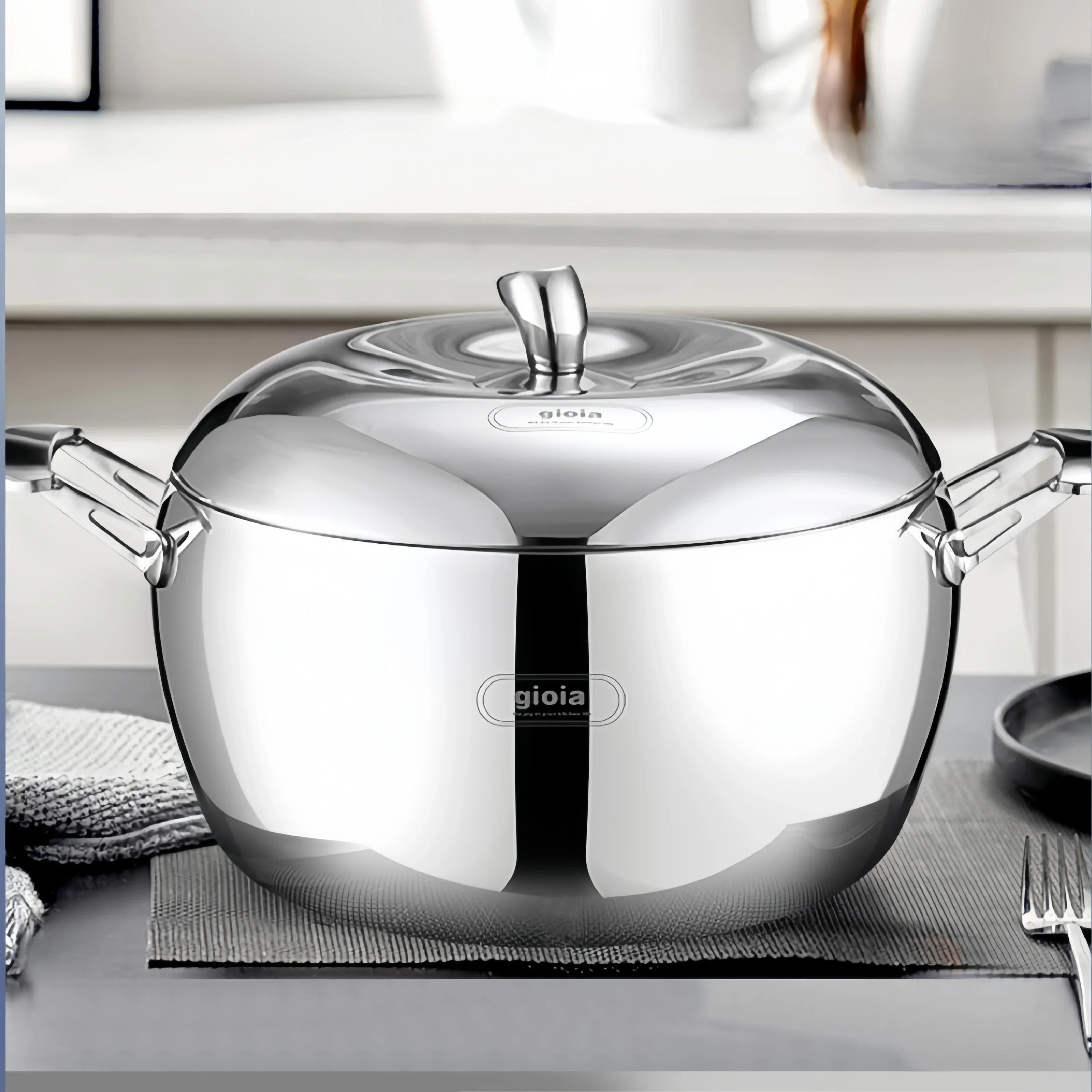 Gioia Soup Pot 5.5L 304 Stainless Steel Cookware Household Stew Soup Frying Stock Pot Porridge Induction Cooker Gas Universal
Gioia Soup Pot 5.5L 304 Stainless Steel Cookware Household Stew Soup Frying Stock Pot Porridge Induction Cooker Gas Universal