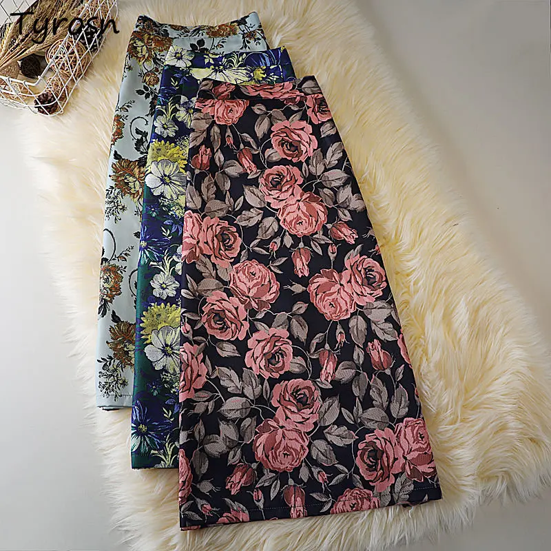 Skirts Women Design Retro Elegant Slit All-match Slim Sexy Tender Flower Summer Female Stylish Leisure Korean Style Midi Faldas
Skirts Women Design Retro Elegant Slit All-match Slim Sexy Tender Flower Summer Female Stylish Leisure Korean Style Midi Faldas