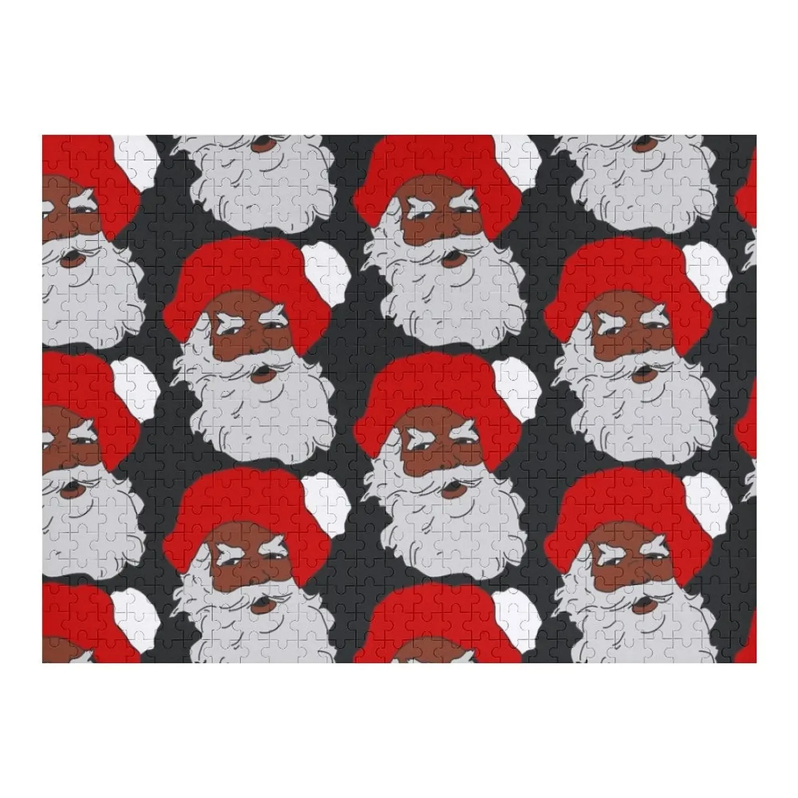 

African American Santa Claus, Hip Hop Santa, Ethnic Santa Clause Jigsaw Puzzle Photo Customizable Gift Puzzle