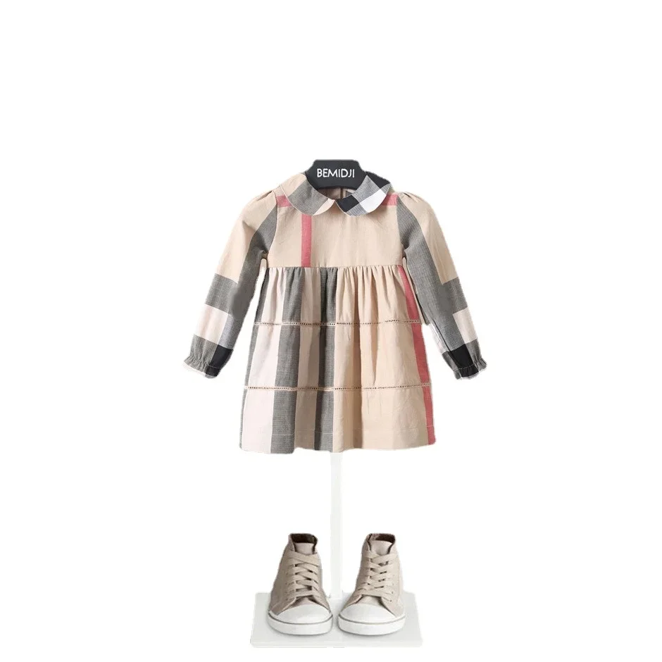 2023 Luxury Girls Long Sleeve Plaid Dress Girls Autumn New Style Turndown Striped Sleeve Cotton Dress kids dresses for girls
2023 Luxury Girls Long Sleeve Plaid Dress Girls Autumn New Style Turndown Striped Sleeve Cotton Dress kids dresses for girls