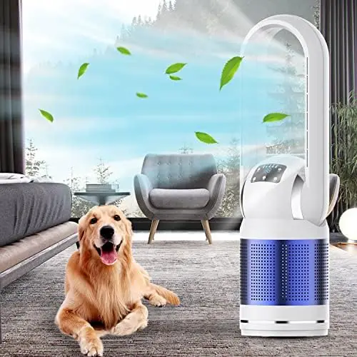 Heater Bladeless Fan with Remote and Air Purifier Fan 80° Oscillating with 8 Speeds 8H Timer Air Circulator Fan for Home Bedro
Heater Bladeless Fan with Remote and Air Purifier Fan 80° Oscillating with 8 Speeds 8H Timer Air Circulator Fan for Home Bedro