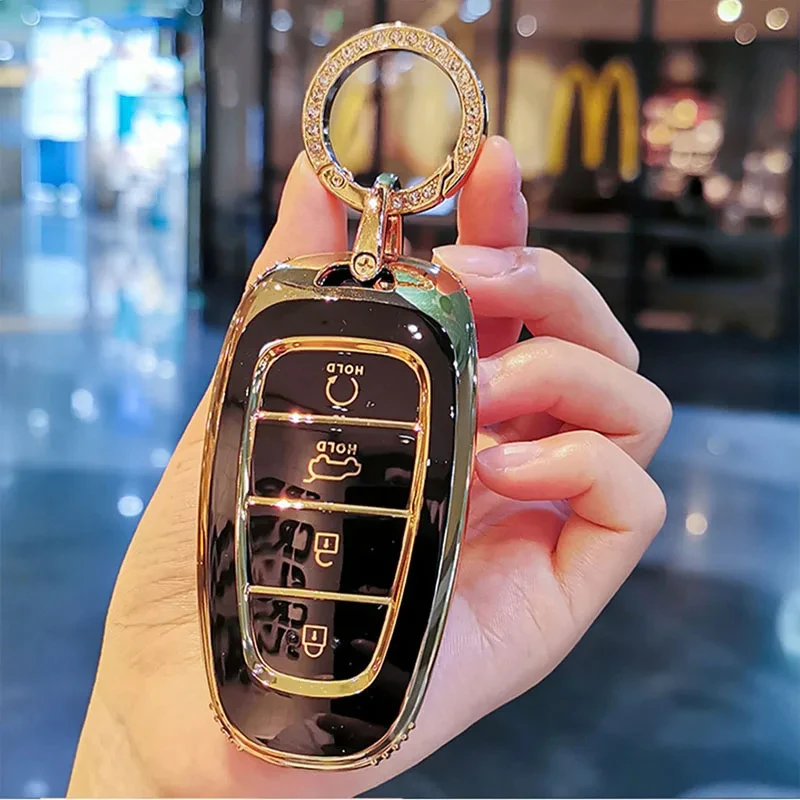 Soft TPU Car Key Case Cover Shell for Hyundai Santa Fe Tucson 2022 NEXO NX4 Atos Solaris Prime2021 Keychain Key Accessories
Soft TPU Car Key Case Cover Shell for Hyundai Santa Fe Tucson 2022 NEXO NX4 Atos Solaris Prime2021 Keychain Key Accessories