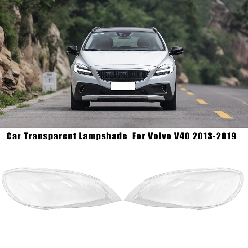 

For -Volvo V40 2013-2019 Left Car Transparent Lampshade Glasses Lamp Shade Headlight Shell Cover Lens