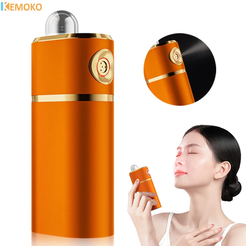 

Facial Mister Nano Mini Portable Handy Face Humidifier Red Light Oxygen Injector Facial Sprayer Skin Care Hydrating Daily Makeup