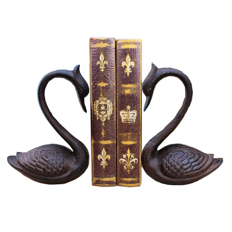 Rustic Brown Cast Iron Swans Bookends 1 Pair Organizer Bookshelf Decorative Bedroom Library Office School Stationery Gifts
Rustic Brown Cast Iron Swans Bookends 1 Pair Organizer Bookshelf Decorative Bedroom Library Office School Stationery Gifts