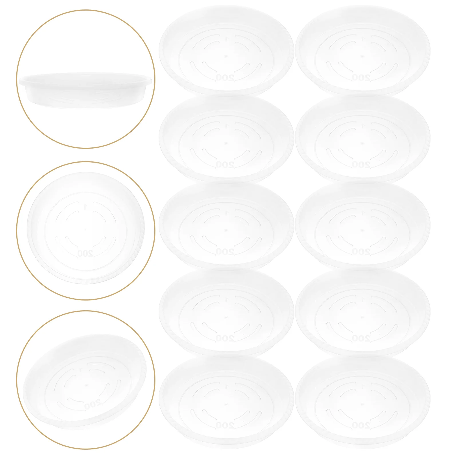 20 Pcs Transparent Flowerpot Tray Plastic Trays Drip Saucer Plant Saucers Indoors No Holes Pp Planter Outdoors
20 Pcs Transparent Flowerpot Tray Plastic Trays Drip Saucer Plant Saucers Indoors No Holes Pp Planter Outdoors