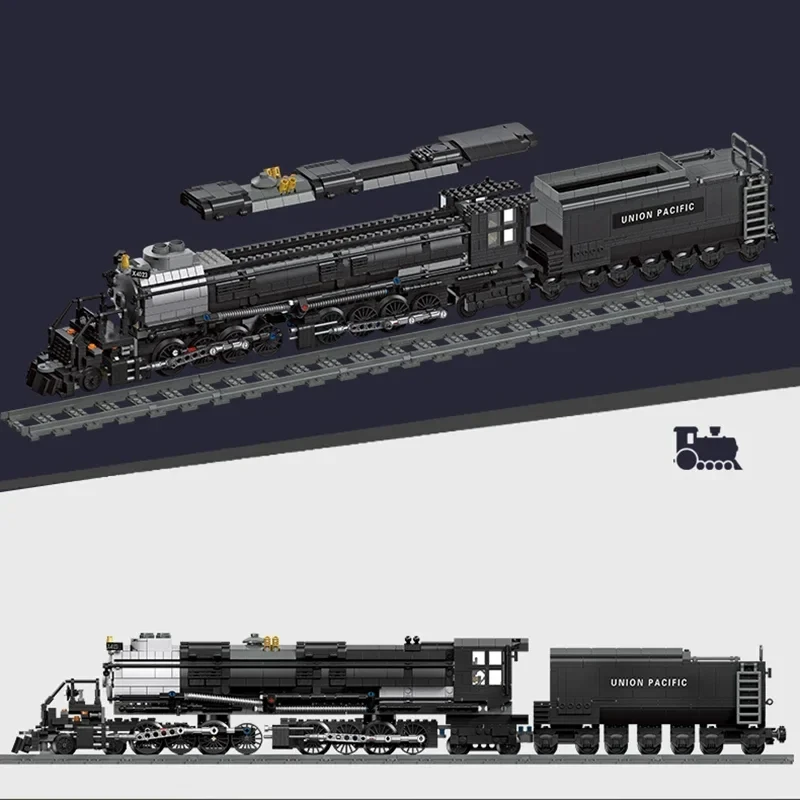 1608PCS Steam Train Building Blocks The Union Pacific Big Boy Train City Railway Assemble Model Bricks Kid Toys Holiday Gifts 1608PCS Steam Train Building Blocks The Union Pacific Big Boy Train City Railway Assemble Model Bricks Kid Toys Holiday Gifts