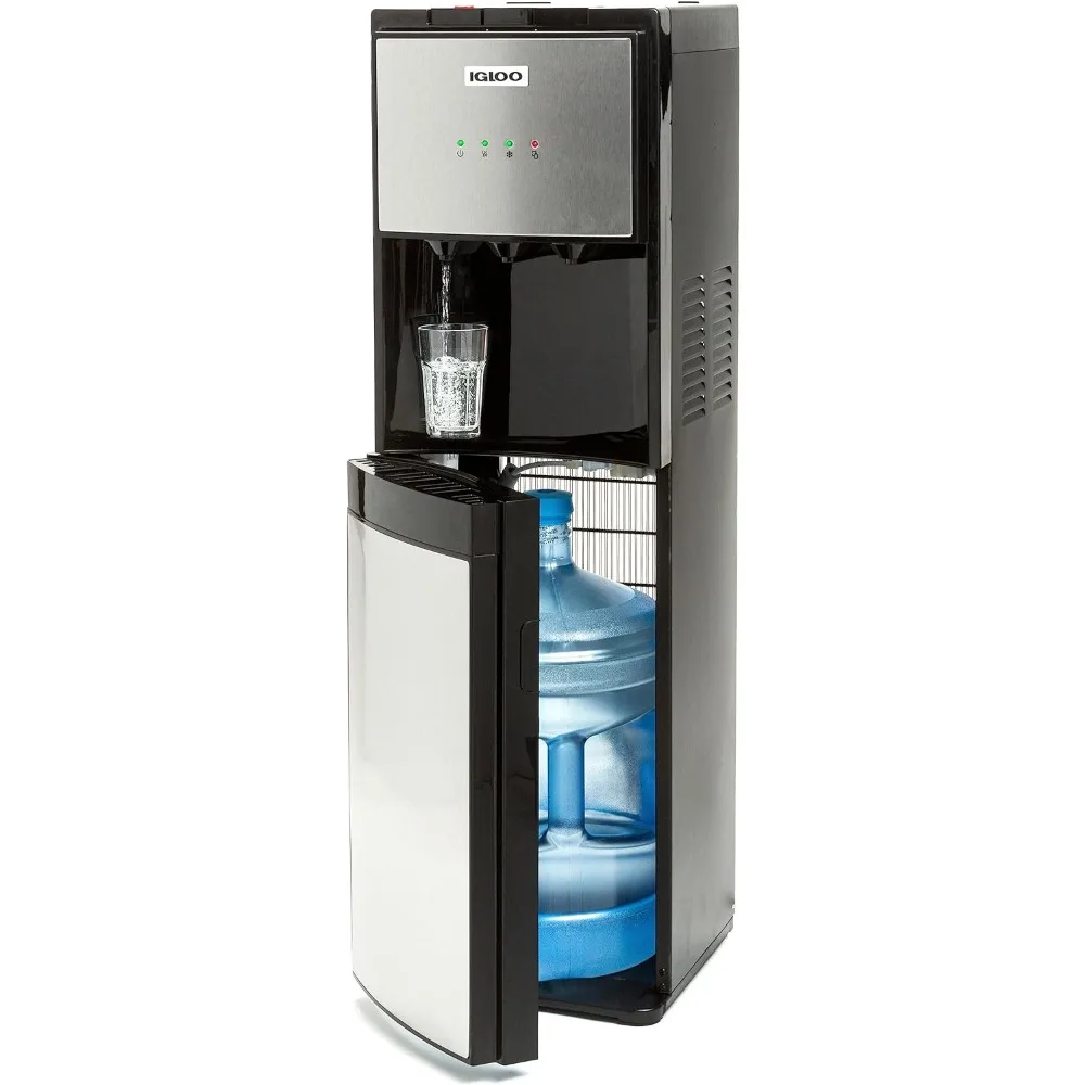 

Hot, Cold & Room Water Cooler Dispenser, Holds 3- & 5-Gallon Bottles, 3 Temperature Spouts, Bottom Loading, Child Safety Lock