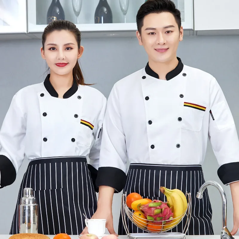 And Autumn Chef's Uniform Chef Women's Men's Catering Hotel Long-sleeved Winter Clothing
And Autumn Chef's Uniform Chef Women's Men's Catering Hotel Long-sleeved Winter Clothing