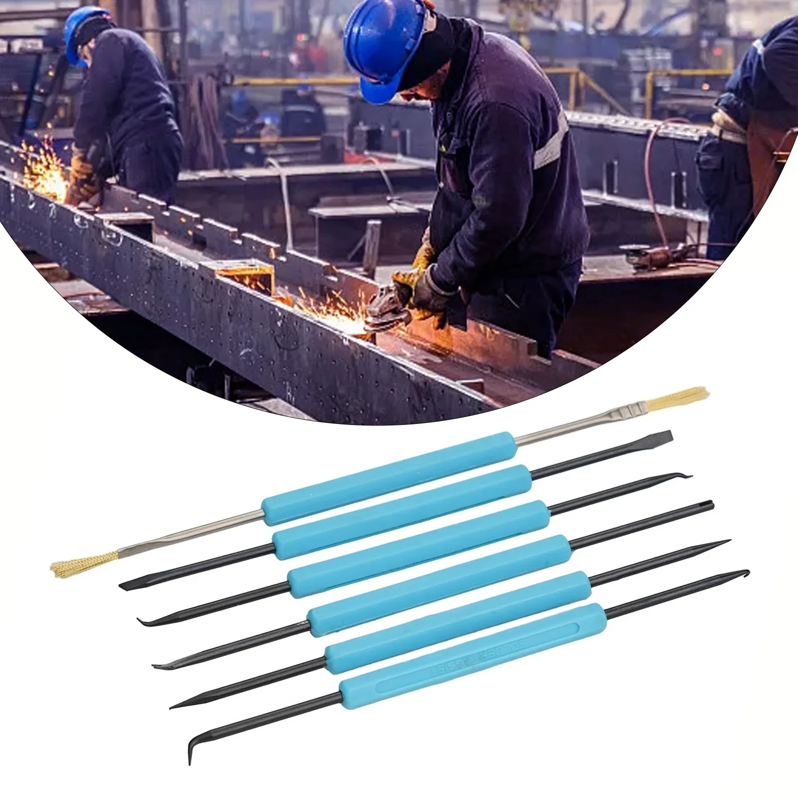 Desoldering Aid Tool Versatile Helper 6in1 Solder Assist Repair Tool Set For Components Welding Grinding Cleaning
Desoldering Aid Tool Versatile Helper 6in1 Solder Assist Repair Tool Set For Components Welding Grinding Cleaning